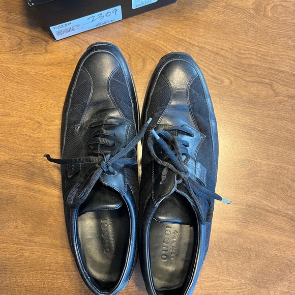 Gucci scarpa suola gomma limonge/Nashville/nastro nero SIZE 10+D. Black. - Picture 6 of 11